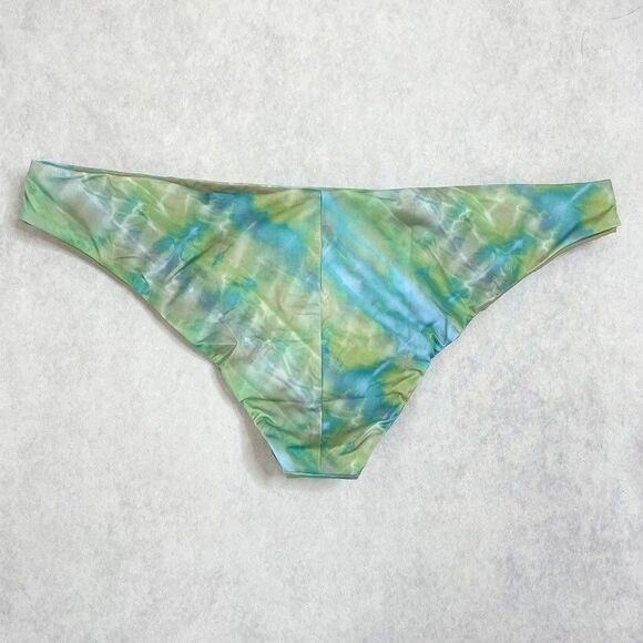 prAna Bikini Bottom Womens Size XL Blue Green Cheeky Low Rise Reversible Swim - Picture 4 of 15